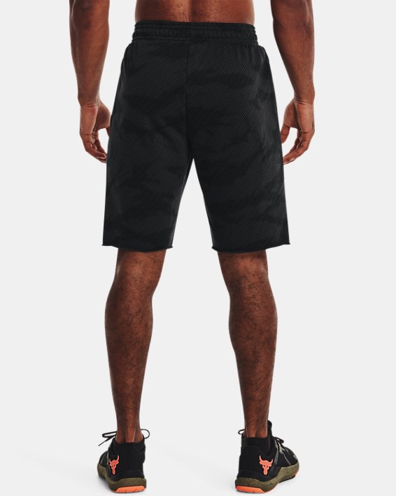 Men's Project Rock Heavyweight Terry Shorts in Black image number 1